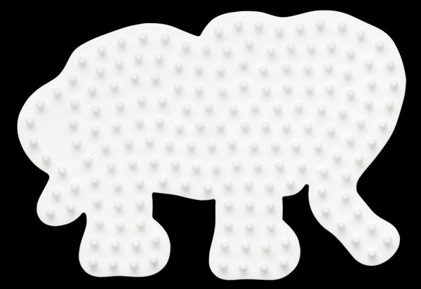 Hama Stiftplatte Elefant klein weiß