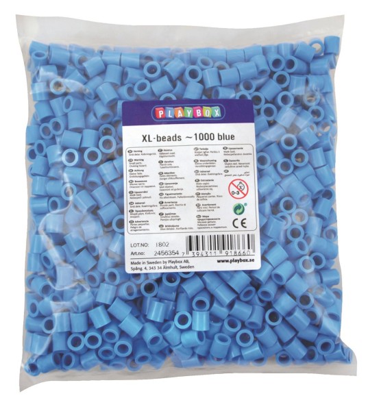 Playbox XL-Perlen 1000 Stück blau