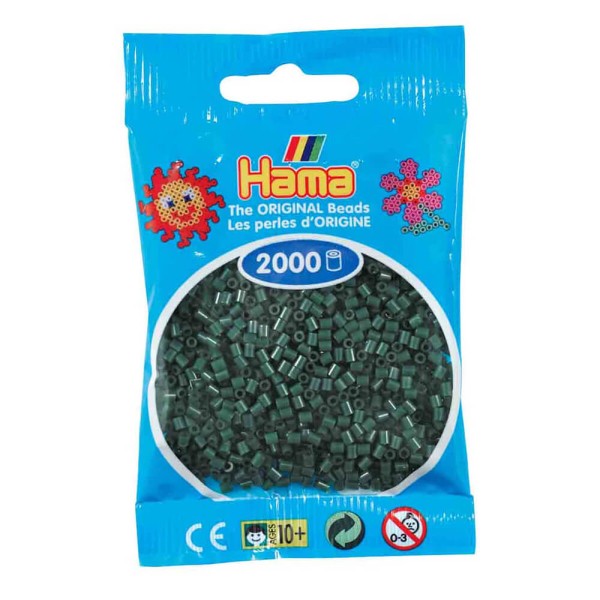 Hama Mini-Bügelperlen 2000 im Beutel olivgrün