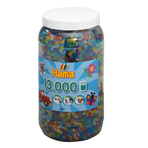 Hama Dose mit 13000 Perlen, Glittermix