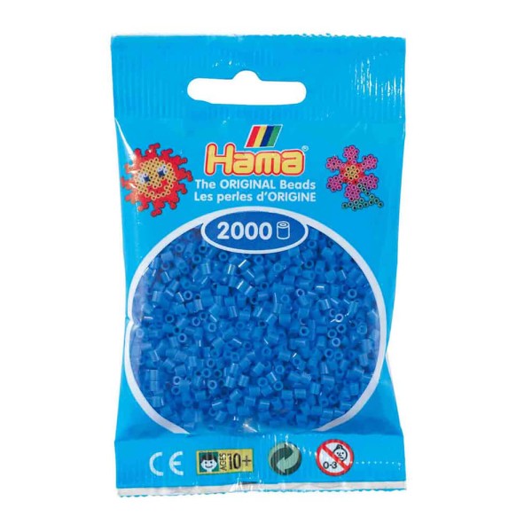 Hama Mini-Bügelperlen 2000 im Beutel hellblau