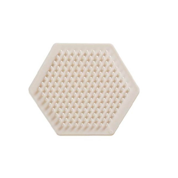 Nabbi® Bio Bügelperlen Stiftplatte Hexagon 9cm, weiß