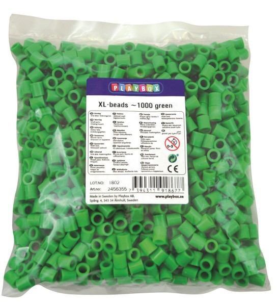 Playbox XL-Perlen 1000 Stück grün
