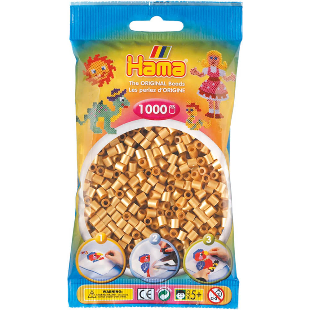 6000 Hama Bügelperlen Gold midi Nr 205-61 Perlen für midi Stiftplatten 