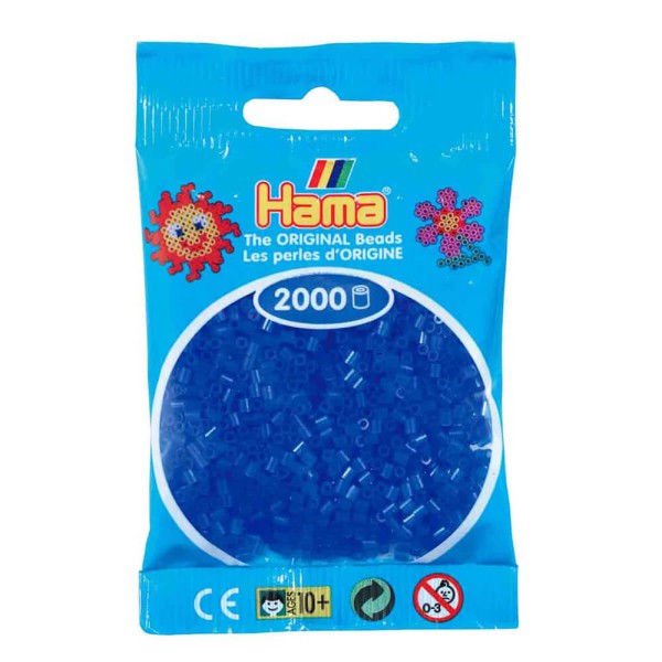Hama Mini-Bügelperlen 2000 im Beutel neon-blau